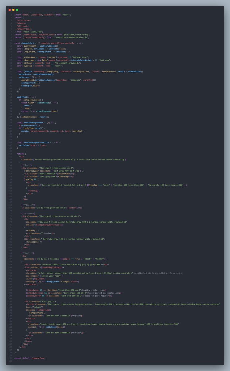 xandersavage7's tweet photo. 1/6
An update on my content hub project: A significant milestone has been reached with the successful implementation of a dynamic comment system. This development enhances user interaction and establishes a foundation for more advanced features. #MERNStack #WebDevelopment https://t.co/yBD8hgoMsV