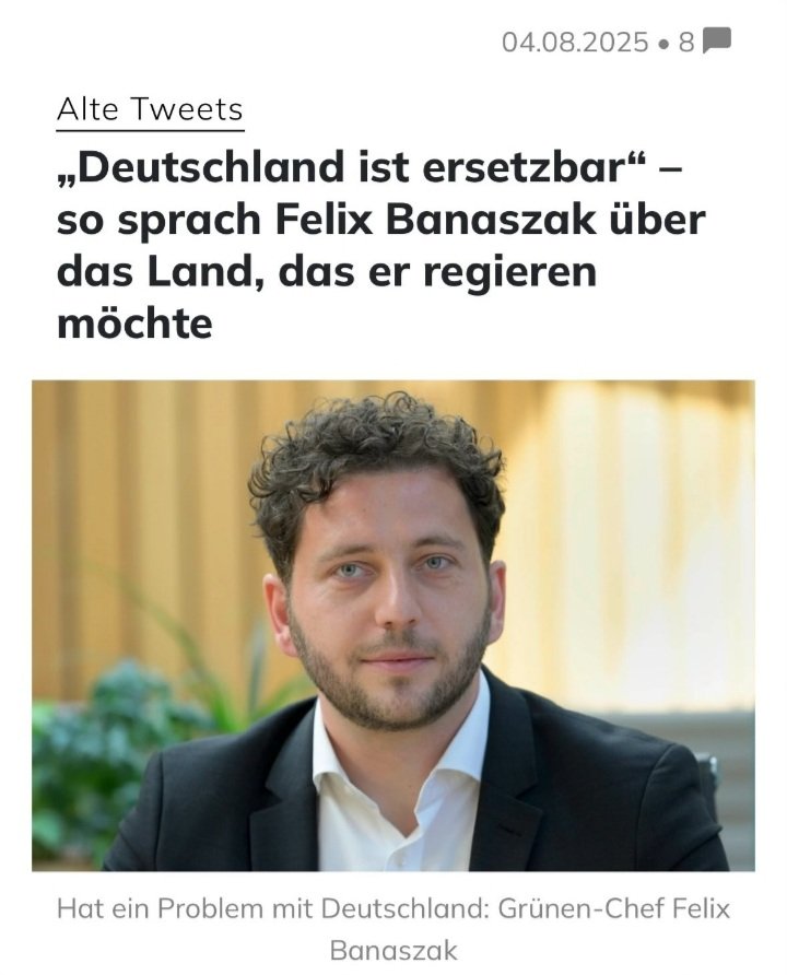 Ach wenns danach geht ein Herr Banaszak mit samt seinen Grünen sind mit Sicherheit noch leichter ersetzbar. 😄