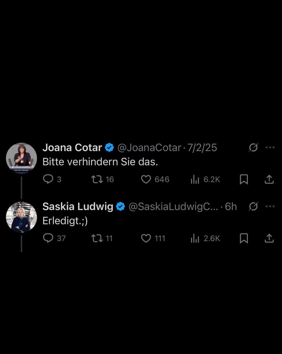 🏳️🌈 🇪🇺 🇺🇦 🇩🇪 🇮🇱 🇺🇳 Frank Sarfeld (@sarfeld) on Twitter photo <a href="/nicolediekmann/">Nicole Diekmann</a> Aha!
„Frau #Ludwig hat an der Veranstaltung nicht im Auftrag der #Fraktion und ohne Wissen der #Fraktionsführung teilgenommen“, sagte eine Sprecherin dem „<a href="/Tagesspiegel/">Tagesspiegel</a>“.
„Der #Unvereinbarkeitsbeschluss der CDU gilt und schließt jede Zusammenarbeit mit der #AfD aus. An diesen <a href="/nicolediekmann/">Nicole Diekmann</a> Aha!
„Frau #Ludwig hat an der Veranstaltung nicht im Auftrag der #Fraktion und ohne Wissen der #Fraktionsführung teilgenommen“, sagte eine Sprecherin dem „<a href="/Tagesspiegel/">Tagesspiegel</a>“.
„Der #Unvereinbarkeitsbeschluss der CDU gilt und schließt jede Zusammenarbeit mit der #AfD aus. An diesen