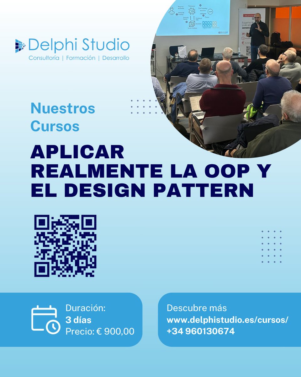 delphistudio_es's tweet image. En este curso, apreciado por docenas de programadores en los últimos años, se abordan las fallas más obvias en el diseño “clásico” y las relativas soluciones ofrecidas por los principios SOLID y de design pattern. 
bit.ly/3Uc712k