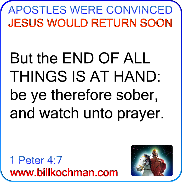 Bill_Kochman's tweet image. Apostles Were Convinced Jesus Would Return Soon Graphic 02 

#apostles #JesusWillReturn #ReturnSoon

NOTE #1: In Acts 2:16-18, the Apostle Peter -- who had just been filled with the Holy Spirit -- is clearly saying two things: Joel's prophecy was being fulfilled at that time d...