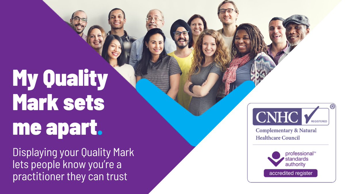 As a CNHC registrant, displaying the Quality Mark can set you apart. Log into myCNHC to find the Quality Mark, a Guide to using it, and a range of social media assets to help you to showcase your professional registration #MyQualityMark #AccreditedRegister #CNHC