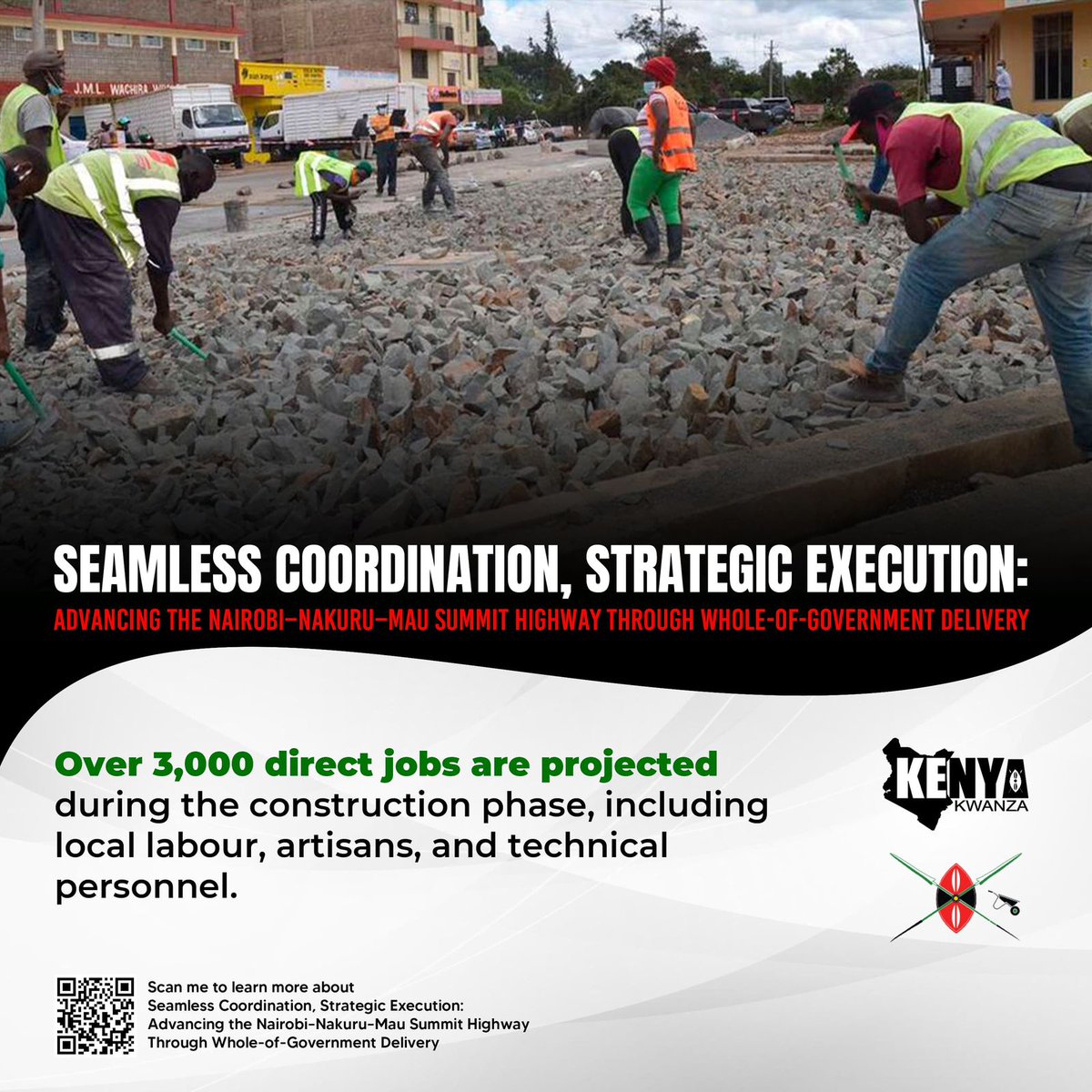 Kenya’s infrastructure transformation is accelerating with the Nairobi–Nakuru–Mau Summit Highway, a flagship project set to ease congestion, improve road safety, and boost national and regional trade.

The project covers 174.9 km from Rironi to Mau Summit (A8 Section) and 56.38
