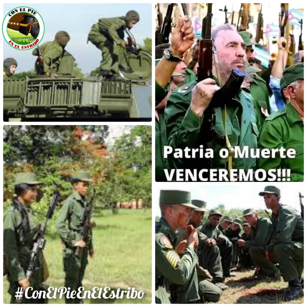 El SMA es un deber  de todo cubano, en función de garantizar la defensa de la 🇨🇺
"Mientras haya un revolucionario y un arma con que defenderla ... cada revolucionario debe decir : yo soy el ejército, yo soy la patria , yo soy la revolución . "Fidel 10/10/91
#ConElPieEnElEstribo