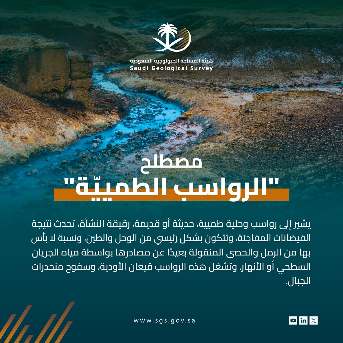 ما هي الرواسب الطمييّة؟
#أرضنا_إلهامنا
#مصطلحات_جيولوجية