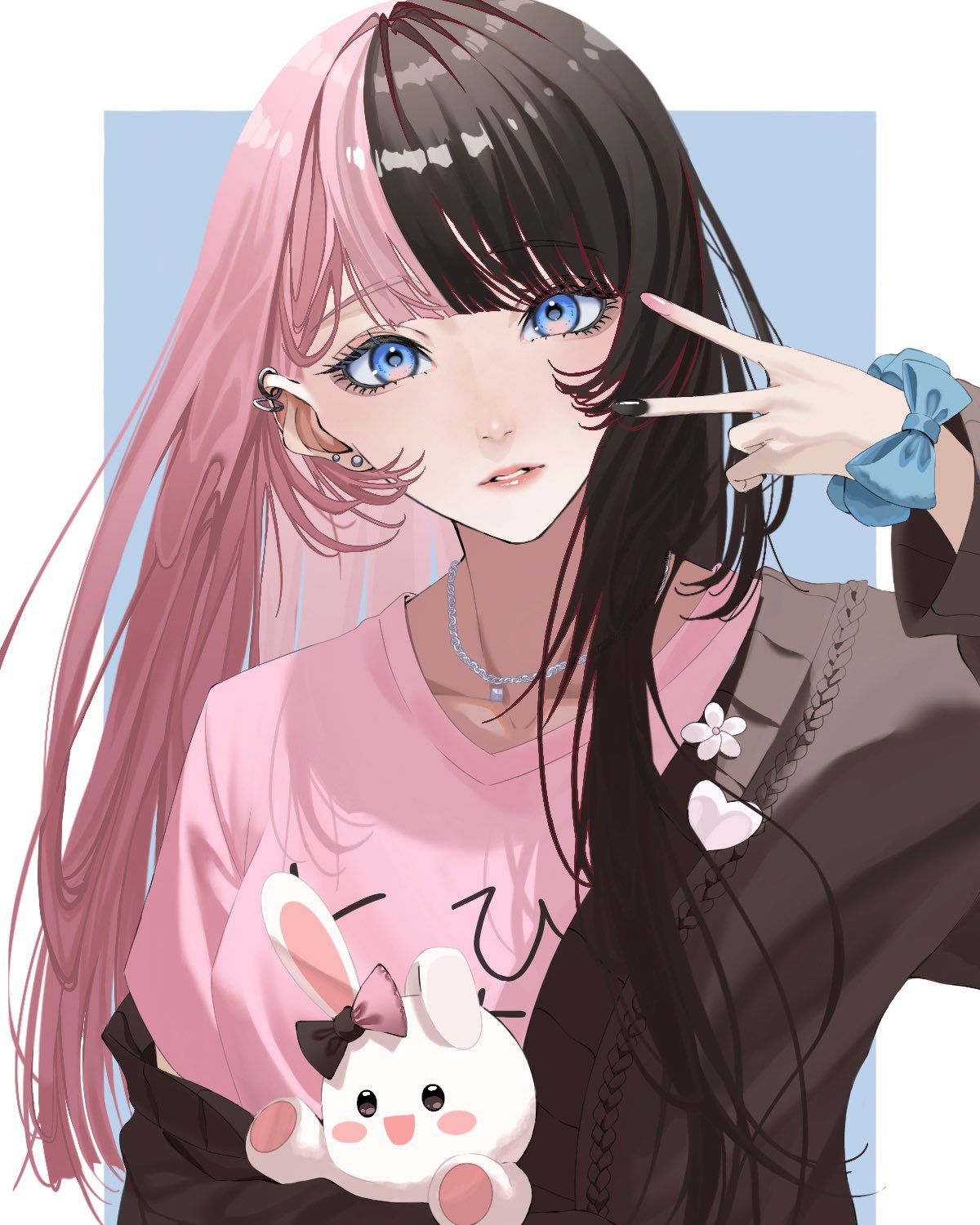 ひなの⋈﻿さま専用✧︎*。 手描きイラスト 🐰☕️🎀 #illustration #illust #イラスト #いらすとぐらむ