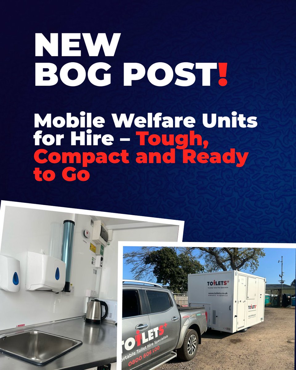 Mobile welfare unit hire for construction and projects 💼

Welfare units are a legal and operational must for keeping your workforce safe, comfortable, and productive!

#WelfareUnits #SiteToilets #ToiletHire #OnSiteEssentials #PortableToilet #ToiletService