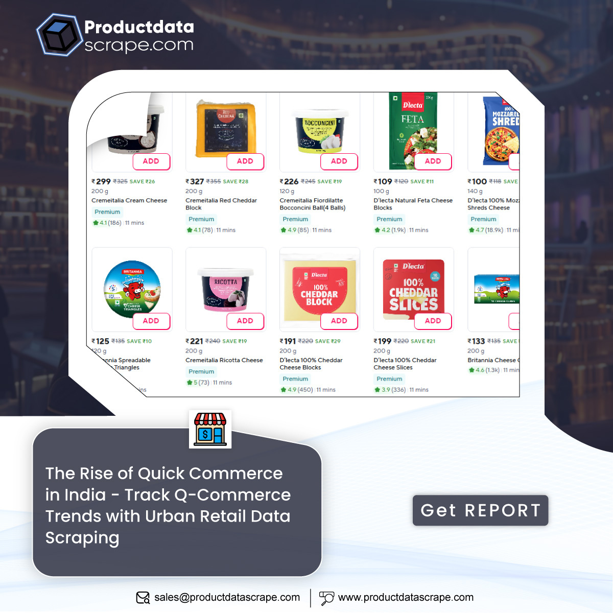 ProductScrape's tweet image. Track #QCommerce Trends with Urban #RetailDataScraping to explore how instant delivery is reshaping consumer behavior & urban retail in India.
productdatascrape.com/quick-commerce…
#QuickCommerce #QCommerceIndia #UrbanRetailData #EcommerceAnalytics #Blinkit #Zepto #SwiggyInstamart #USA #UAE