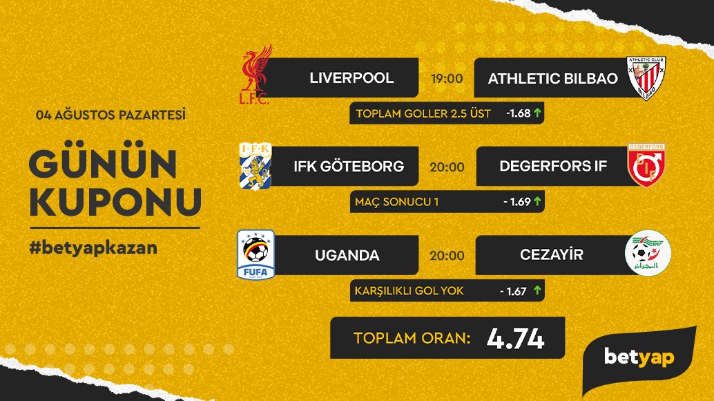 ⚽ Günlük kupon tahminleriyle kazanmaya hazır mısınız?
Betyap’ta en iddialı tahminler ve yüksek oranlarla şansınızı katlayın! 💸
👉 Betyap, kazanmaya başla.
👉 rebrand.ly/8b8c40