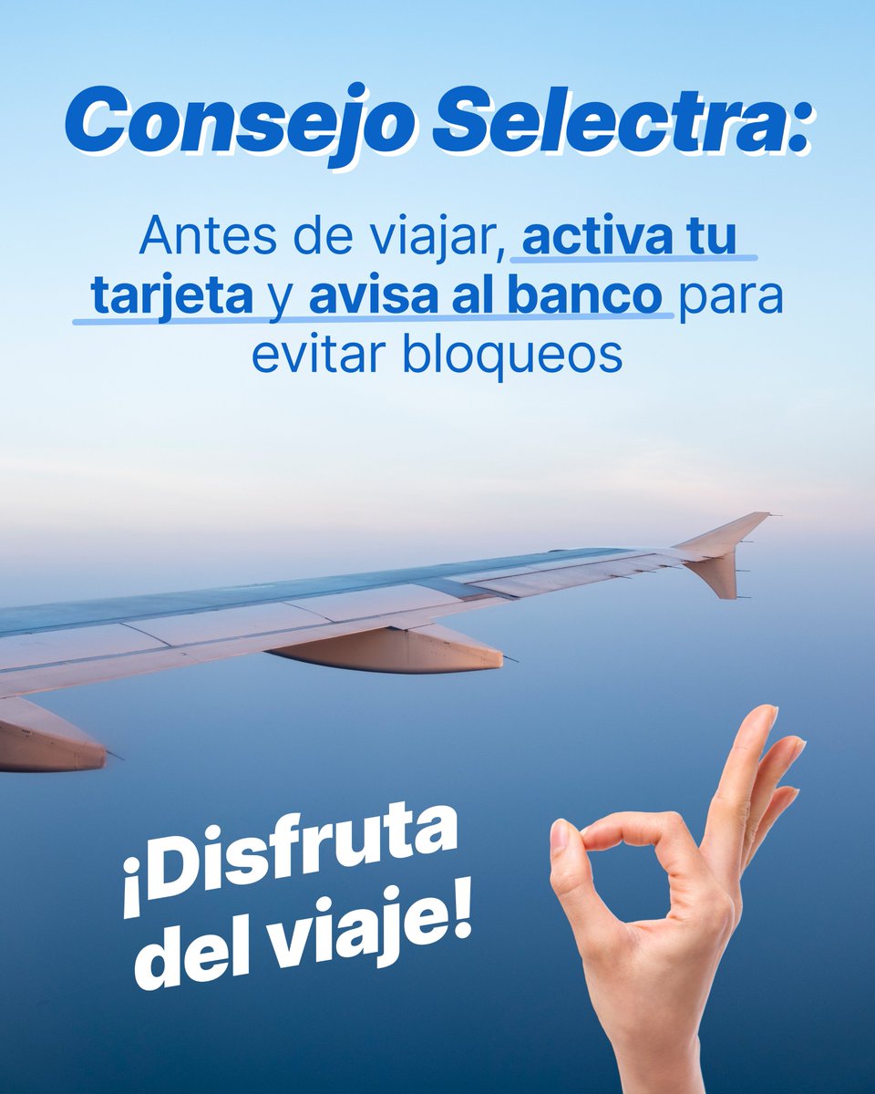 ¿Vas a viajar al extranjero?  💳✈️ Te decimos cuáles son las mejores tarjetas para pagar  en el extranjero y no perder dinero.  👇
selectra.es/finanzas/tarje… 

#TarjetasParaViajar #AhorroEnViajes #FinanzasPersonales #Selectra #ViajarSinComisiones #ConsejosDeAhorro