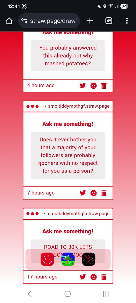 MothAnswers's tweet image. They good

No because i dont know them amd if they reach out i block them

Aye