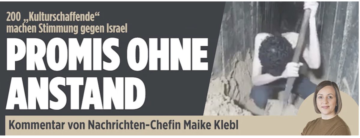 Im offenen Brief gegen Israel keilen, aber kein Wort zu den Geiseln, die in Hamas-Tunneln bestialisch gefoltert werden. #BringThemHomeNow 
bild.de/news/inland/20…