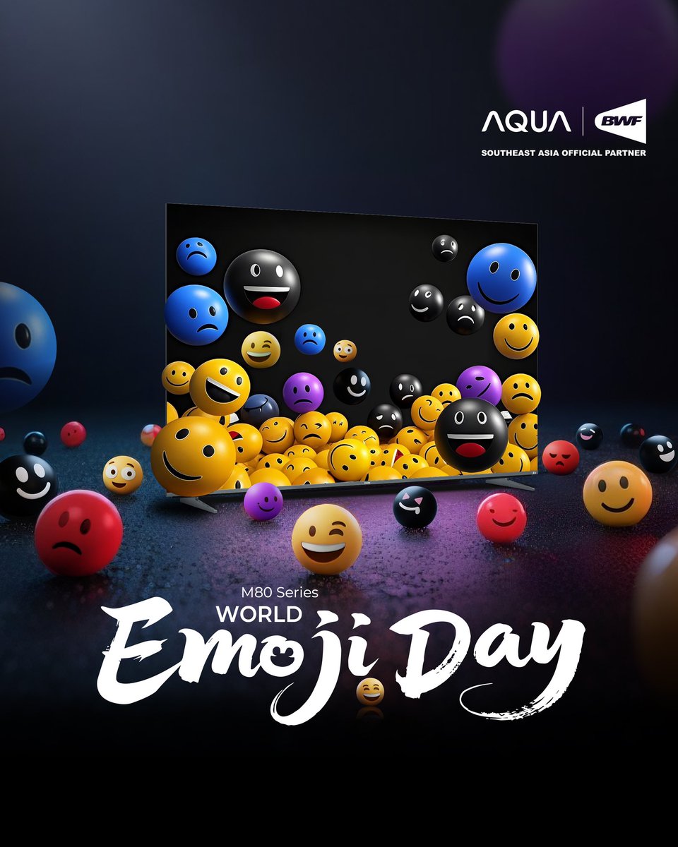 aquaelektronik's tweet image. Semua ekspresi, semua emosi—semua terlihat nyata di layar AQUA M80 Series! 😍😱😢😎
Yuk rayain #WorldEmojiDay bareng! Karena nonton gak cuma soal gambar, tapi juga soal rasa! 🖥✨
#AQUAElektronik #AQUASmartHome #AQUATV #GlobalNO1
