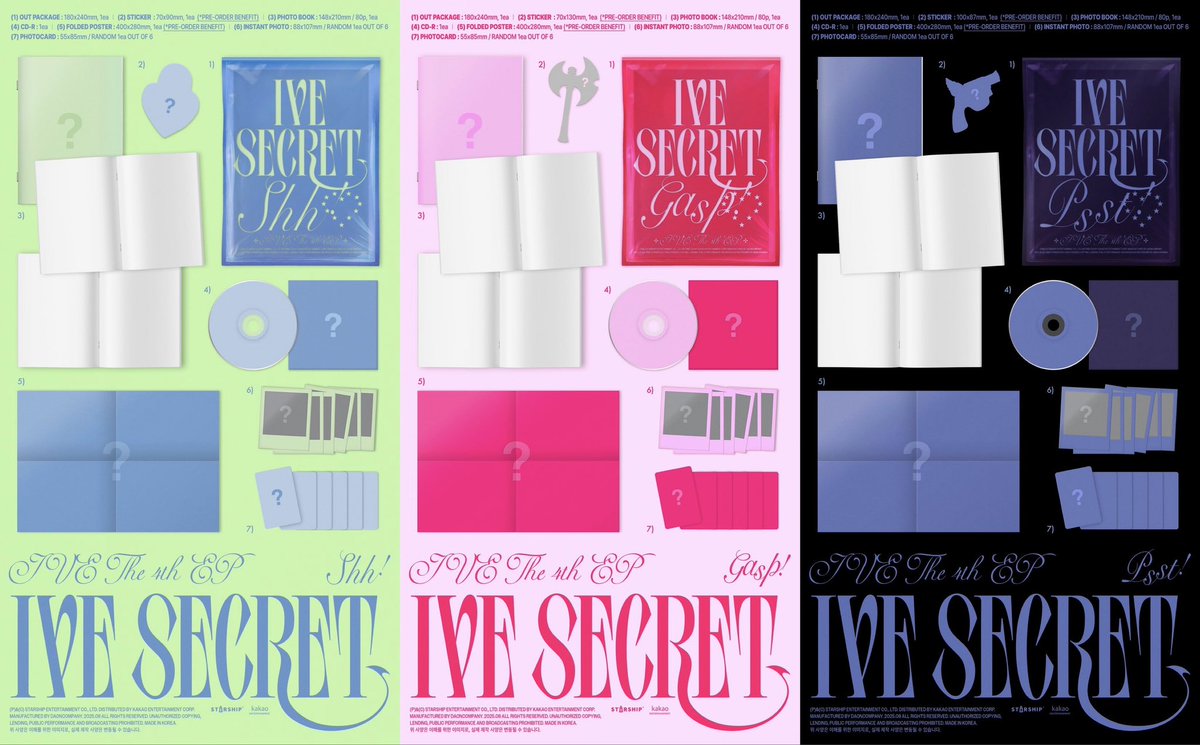 IVE THE 4th EP 'IVE SECRET'🔫🪽 Gasp!とDigipack以外 アルバム詳細出
