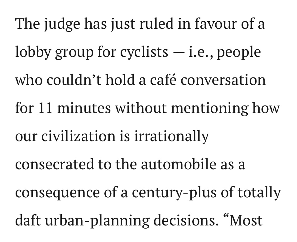 Managed to suppress his contempt for the people who brought the suit for several paragraphs, good effort