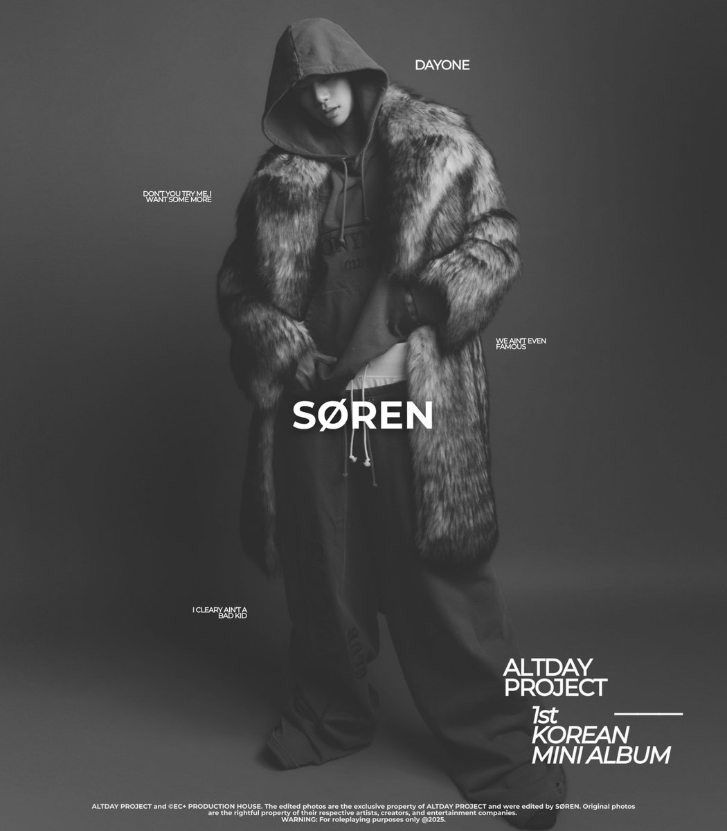 ALTDAY_PROJECT's tweet image. ㅤ
ㅤ
ALTDAY          PROJECT
1st Korean Mini Album
𝐃𝐀𝐘𝐎𝐍𝐄 ────  ★

▊SØREN

He doesn’t wait for the 
light. He walks through 
the ⠀⠀⠀⠀⠀⠀⠀⠀⠀ dark.

#ALTDAYPROJECT #DAYONE

ㅤㅤ