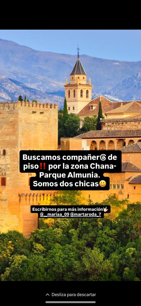 Martarl_7's tweet photo. BUSCAMOS COMPAÑER@ DE PISO, está bien conectado y  está nuevo para más información escríbenos. Ig: martaroda_7. #pisosgranada #pisougr https://t.co/Xj5cgMxsaF