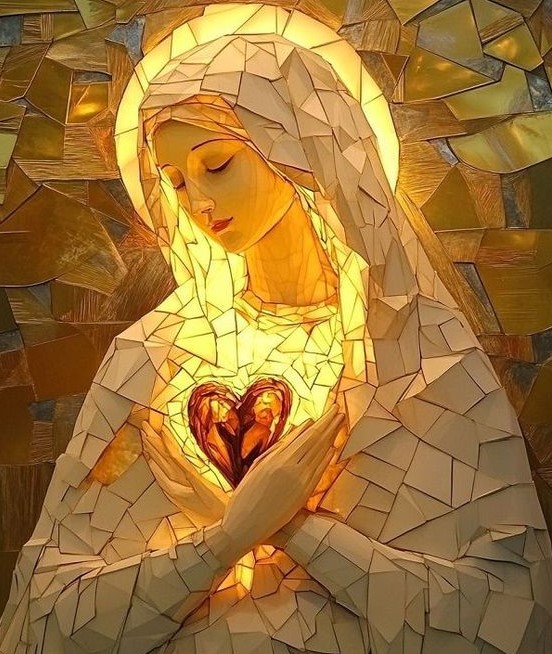 🙏 Dios te salve, María, 
llena eres de gracia;
el Señor es contigo.

Bendita Tú eres 
entre todas las mujeres,
y bendito es el fruto
de tu vientre, Jesús. 

Santa María, Madre de Dios,
ruega por nosotros, pecadores,
ahora y en la hora de nuestra muerte.

Amén. 😇
