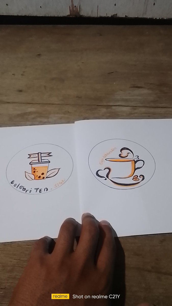 Hey hey hey 🧡🧡
Seiko is here 🧡
🍊🍊
Your xoxo:signgoalseeker
It's been a while since I last draw, I'm always tired to do so because of our on the job training (ojt) 
But now I'm sharing this, my sister ask me to draw her a logo and here it is. A logo of <a href="/sign/">Sign 🧡👀</a> coffee and tea👀