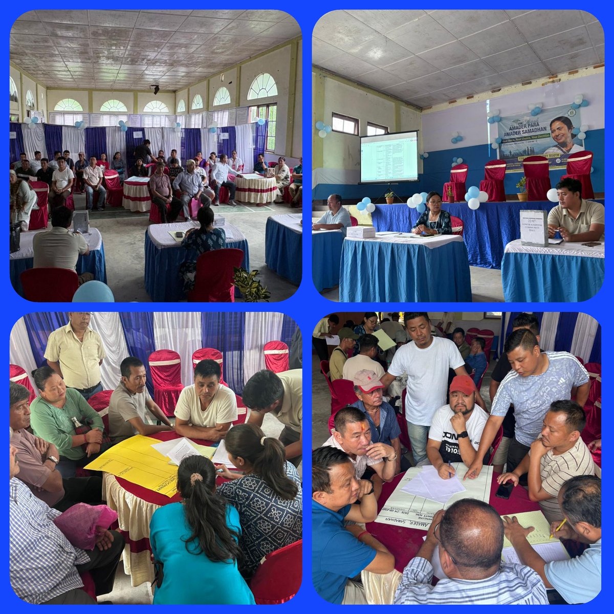 पश्चिम बंगाल सरकारको एउटा अद्वितीय पहल:
हाम्रो गाउँ हाम्रो समाधान:
तपाईंको आवाज, तपाईंको रोजाइ, तपाईंको निर्णय 

तपाईंको बुथको शिविरको दिन र स्थानका जानकारीलाई हेर्नुहोस्: ds.wb.gov.in/APAS_Public/Pa… 

आज पेडङ खण्डको ५, ६ अनि ७ नं बुथको लागि शिविरको चित्र:
#Kalimpong
#EgiyeBangla