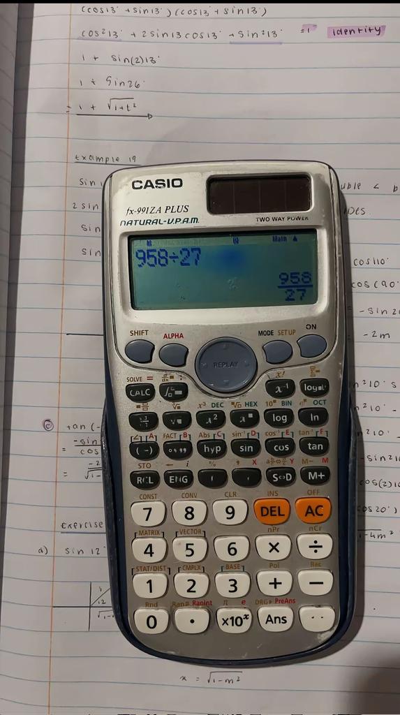 Engineering students first time using fx 992es plus to tackle a trigonometry question.
Unafika exam room unatumia 1 hrs kujua ni wapi Una convert into decimals buana.
Na ukijaribu kuenda na ile ya highschool fx 82 utaona moto kufanya calculus.