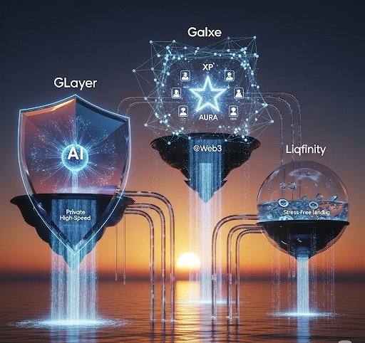 Good afternoon web3 builders,
The market never stops, and neither do the tools shaping it.

<a href="/glayer_official/">GLayer</a> gives you speed &amp; privacy in one chain.
<a href="/Galxe/">Galxe</a> turns your content into XP &amp; AURA.
<a href="/liqfinity/">Liqfinity | DeFAI | Powered by AI Agent: Quant</a> unlocks lending with no liquidations or deadlines.

Build smarter, stay ahead.