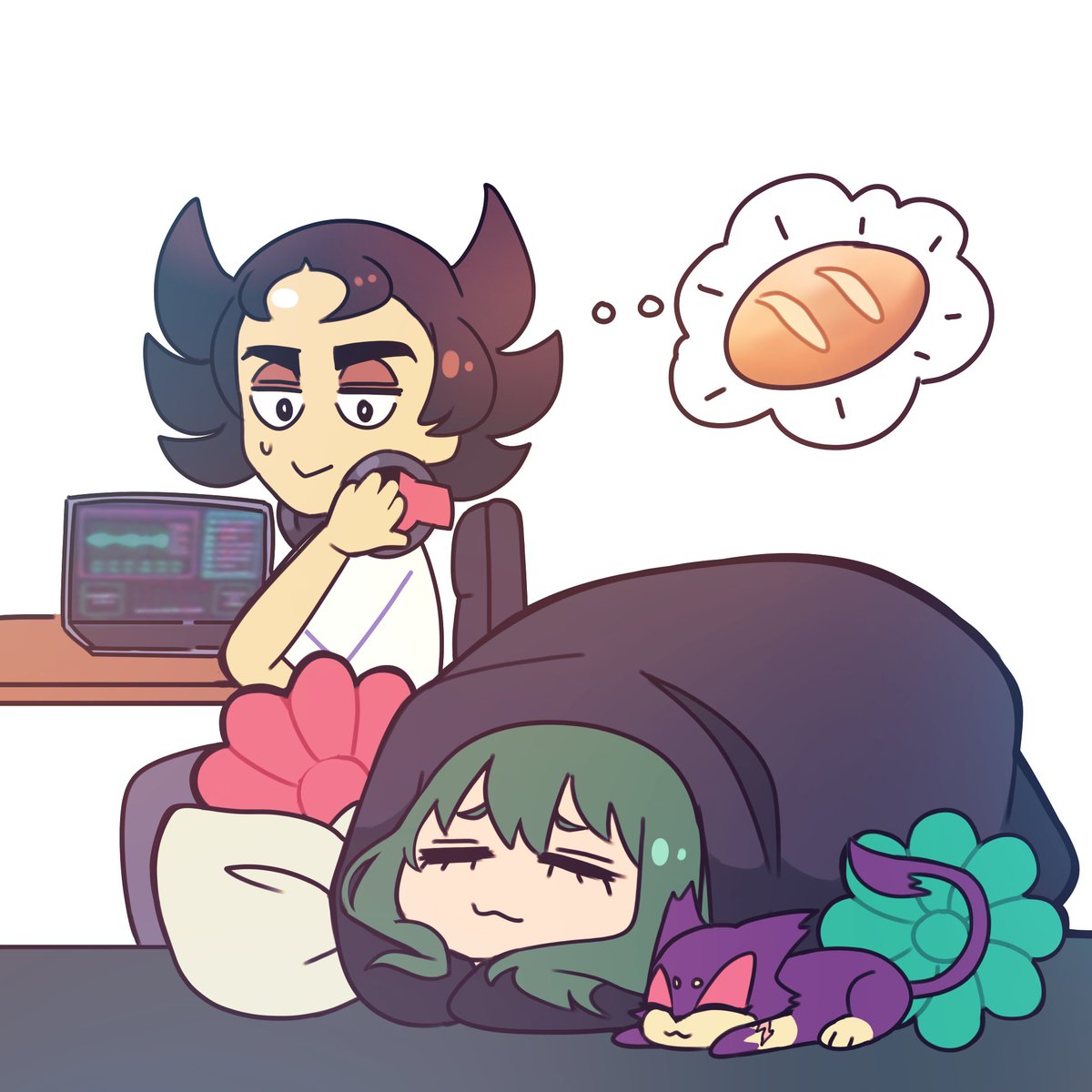 Who left bread on the bed 🥖