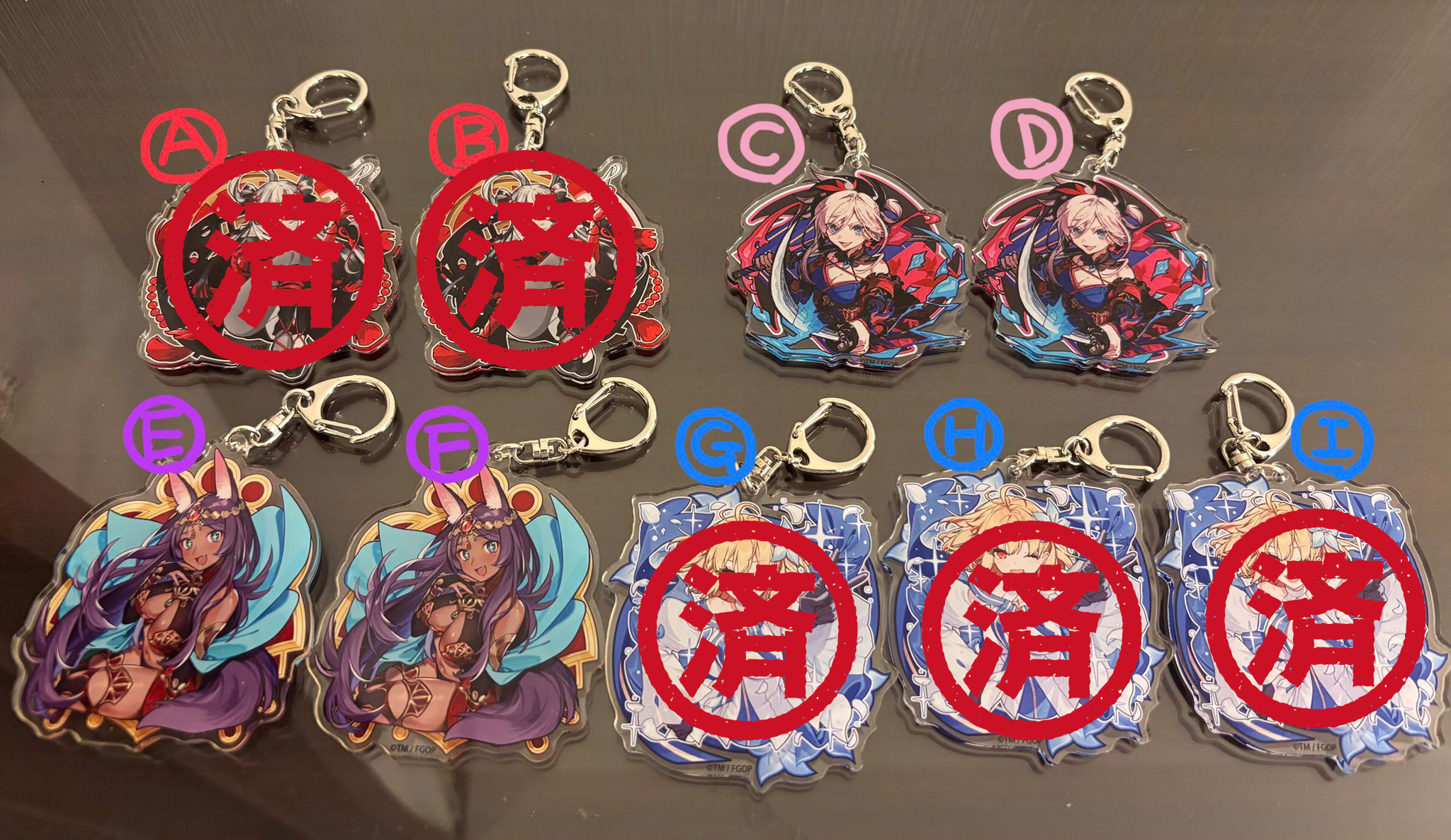 FGOフェス 2025 コマンドコード アクリルキーホルダー vol.10コンプ 指令紋章（コマンドコード）アクリルキーホルダー vol.10
