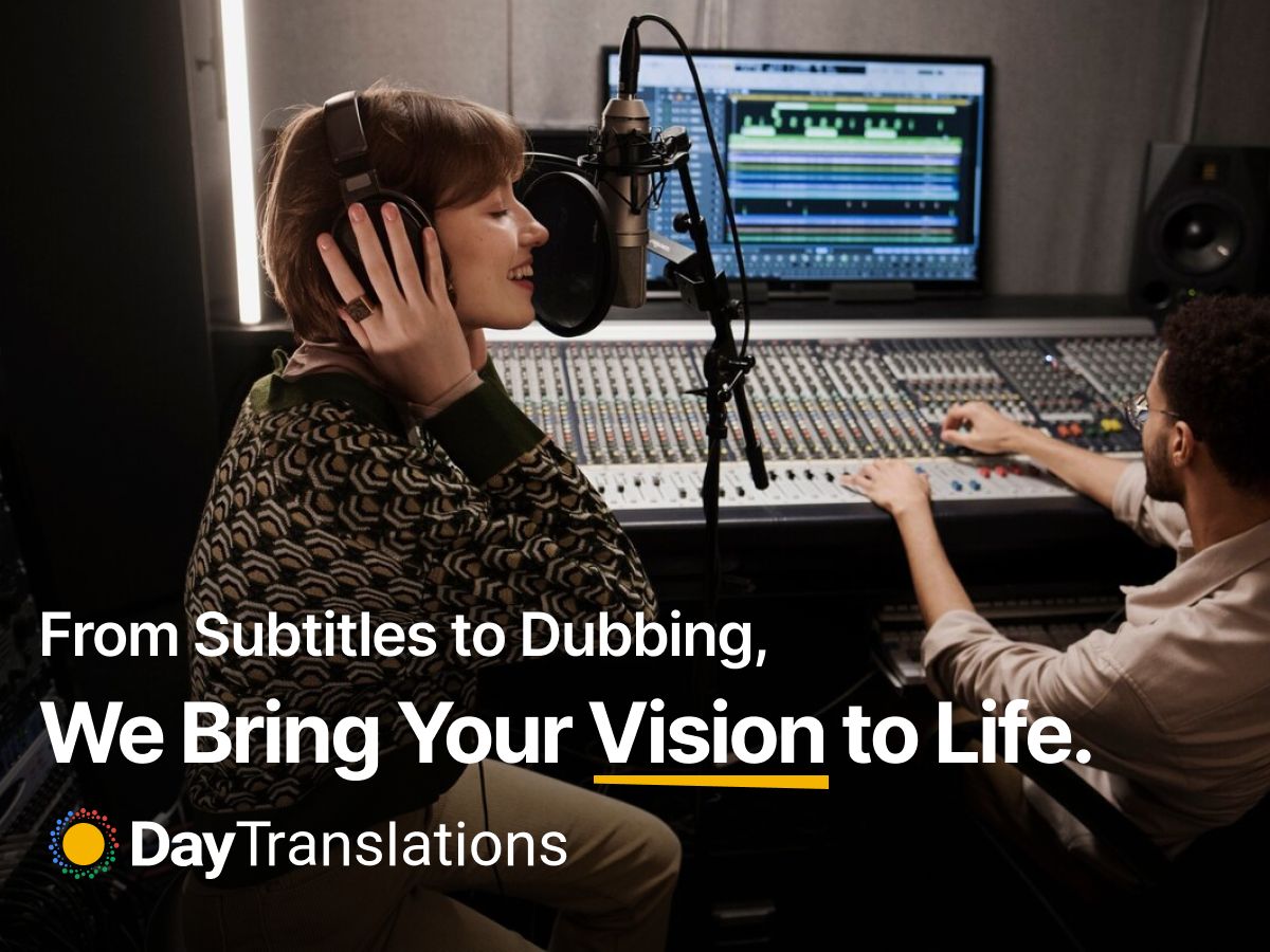 DayTranslations's tweet image. Audiovisual Translation Services
Captivate Audiences In Any Language with Day Translation. #audiovisual #translation. daytranslations.com/translation-se…