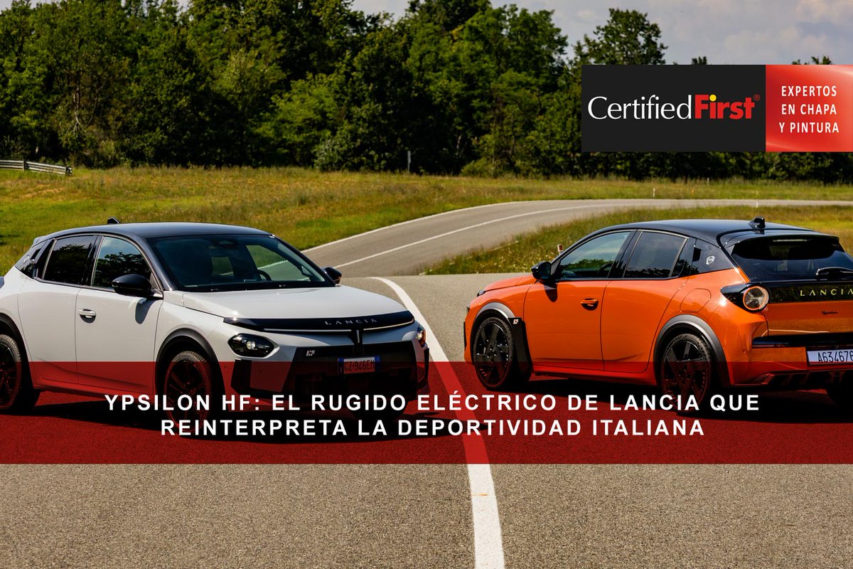 💥 280 CV eléctricos y un diseño que grita ¡deportivo! El nuevo Lancia Ypsilon HF ya es historia en movimiento. 

¿Tu coche también merece brillar así? 

es.certifiedfirst.com/es/blog/2025/0…

#LanciaYpsilonHF #Carrocería #CertifiedFirst #PasiónSobreRuedas #Estilo