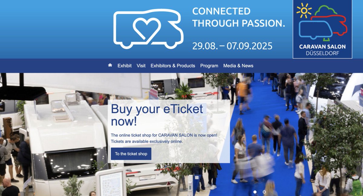 🚐 #SaveTheDate: 29 AGO – 7 SEP en Düsseldorf
 👉#CaravanSalon2025, feria líder del caravaning, campers y accesorios: +830 expositores y novedades para tu vida sobre ruedas 🎟 Entradas: caravan-salon.com/tickets
#VanLife #Caravaning #Autocaravanas #OutdoorAdventure #RoadTrip