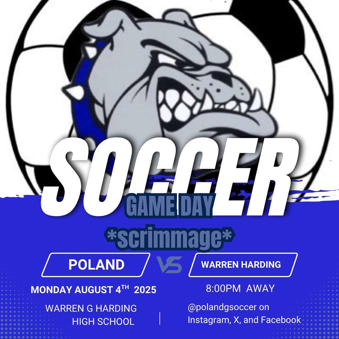 Our girls have their first scrimmage of the 2025 season today on the road against Warren G Harding. JV to start at 6:00pm, with Varsity following at 8:00pm. Times are subject to change as the JV may only play a half. Hope to see you out in support of the girls!
🐶⚽️🤍💙