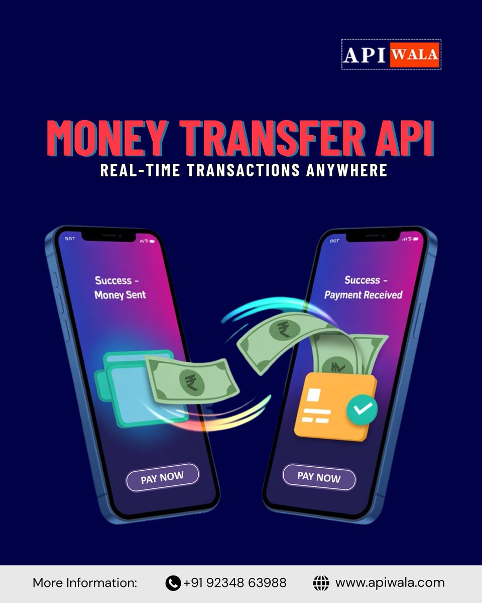 apiwala's tweet image. 💸 Fast & Secure Domestic Money Transfers Made Simple!
Empower your business with APIWala’s DMT API — designed for quick, reliable, and hassle-free money move
👉 Get started today: apiwala.com
#APIWala #DMTAPI #MoneyTransferAPI #MoneyTransfer #IndoNepalTransfer