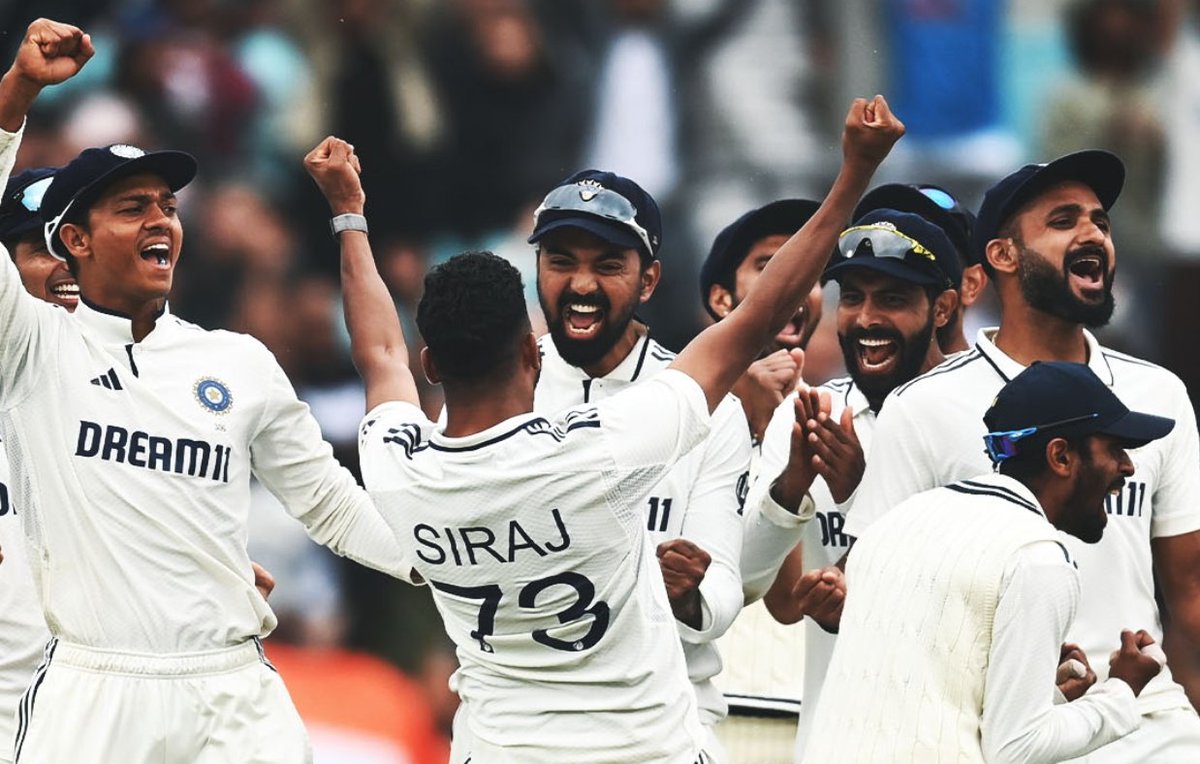 🚨 INDIA DEFEATED ENGLAND BY 6 RUNS AT OVAL 🚨

One of the Historic Comebacks ever, 301/3 to 367/10 to Level the Test series 2-2 🤯 🇮🇳