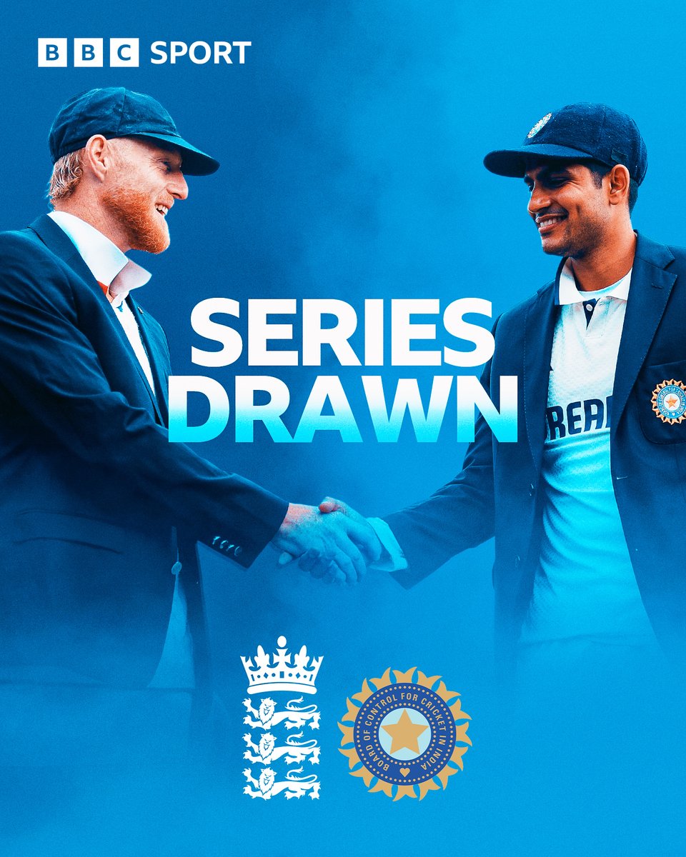 bbctms's tweet image. One of the all-time great Test matches comes to a close, and it's India who have won by six runs.  

The series finishes 2-2. 

Test. Match. Cricket. 🤯

#BBCCricket #ENGvIND
