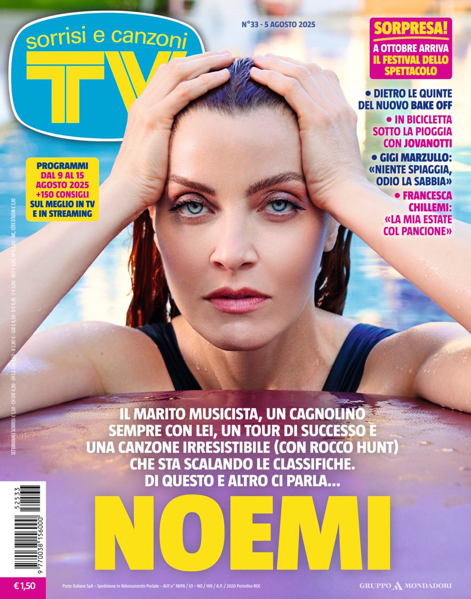 «Negli ultimi  anni ho imparato a lasciarmi andare, a superare paure e blocchi che mi frenavano. Mi sono aperta a nuove esperienze, Sono pronta ad accogliere ciò che verrà» ✨

<a href="/noemiofficial/">Noemi</a> la protagonista della nuova cover, in edicola da domani!