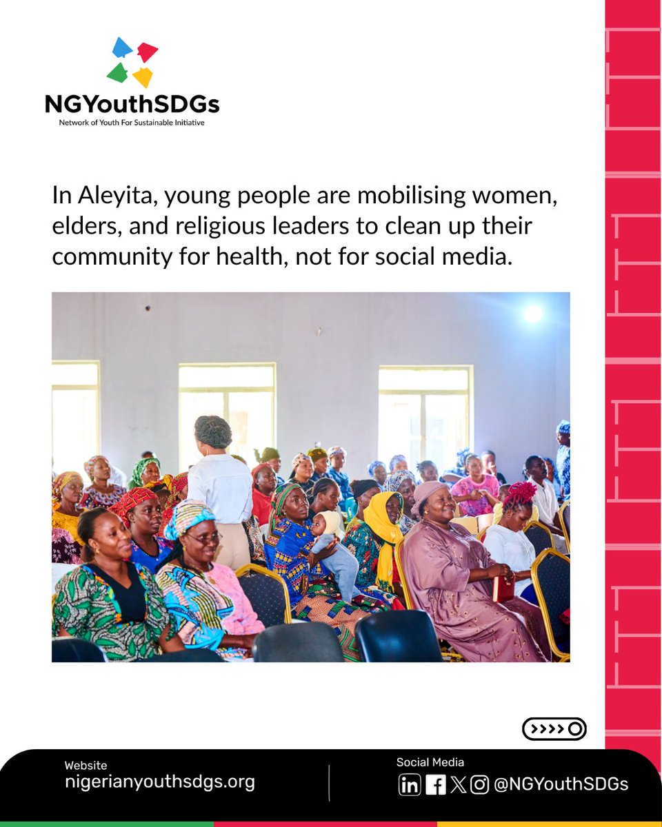 NGYouthSDGs's tweet image. They’re planting trees, organising school clean-ups, and fighting the spread of disease.

This is youth action with purpose, and it’s transforming communities.

#EndOpenDefecation
#AleyitaJoinsCNC
#AleyitaClimateChampions