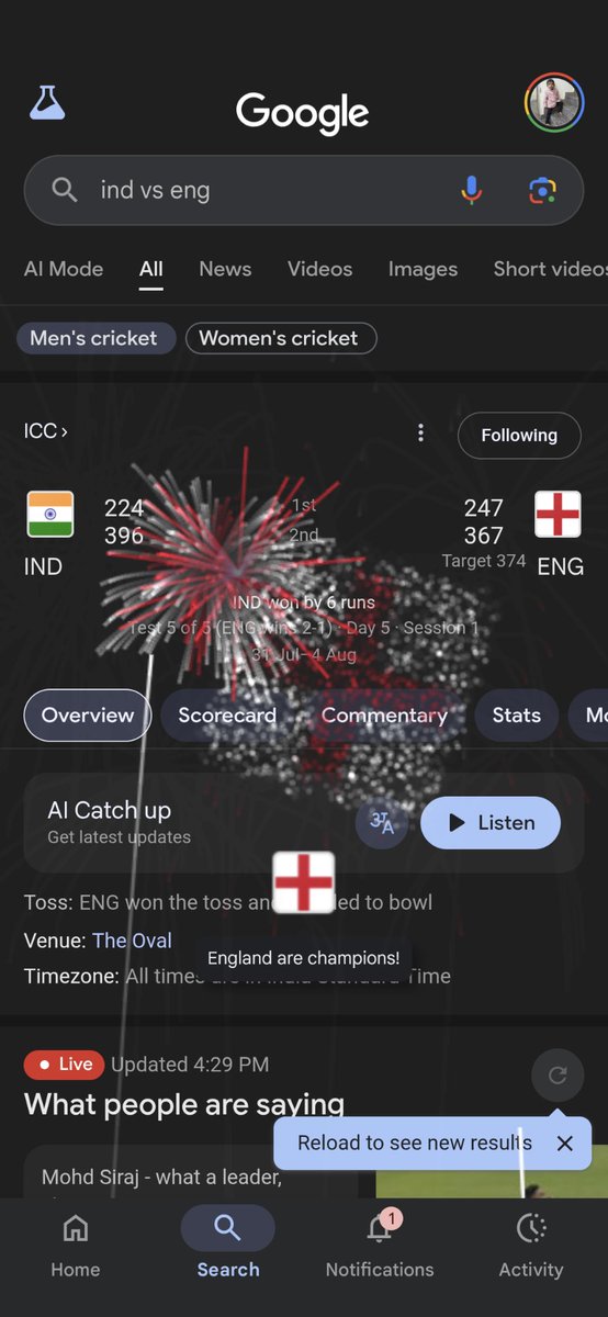 Y th F..<a href="/Google/">Google</a> is showing England as champions when it is 2-2 ..what am I missing here
Can someone explain please
