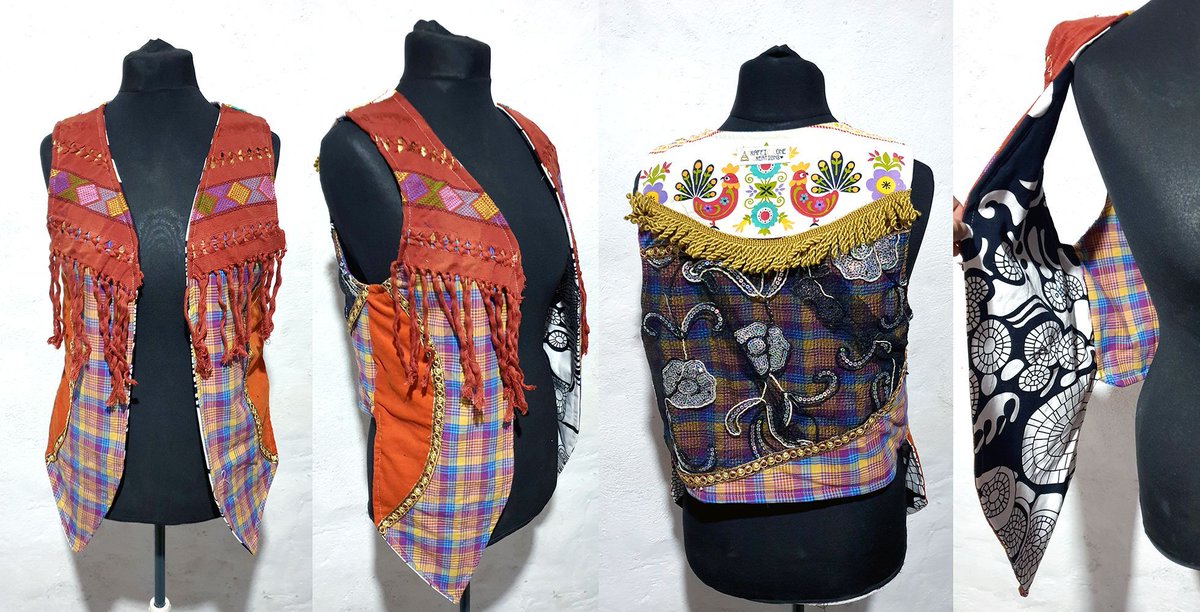 One of a kind handmade festival waistcoat &lt;3

#festivalfashion #slowfashion #handmade