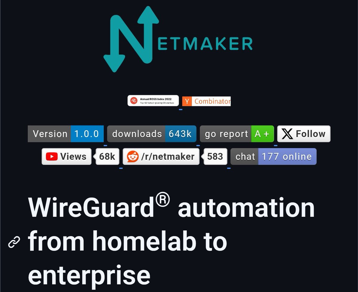 GithubProjects's tweet image. Netmaker makes networks with WireGuard. Netmaker automates fast, secure, and distributed virtual networks.