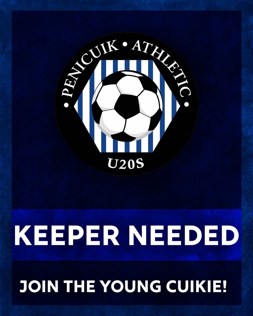 🧤 KEEPER NEEDED

We are looking for a young keeper to join our promising squad as we prepare for the new season! 

If you are interested, contact either Calum MacKenzie (07763872332) or Scott McManus (07872860460)!