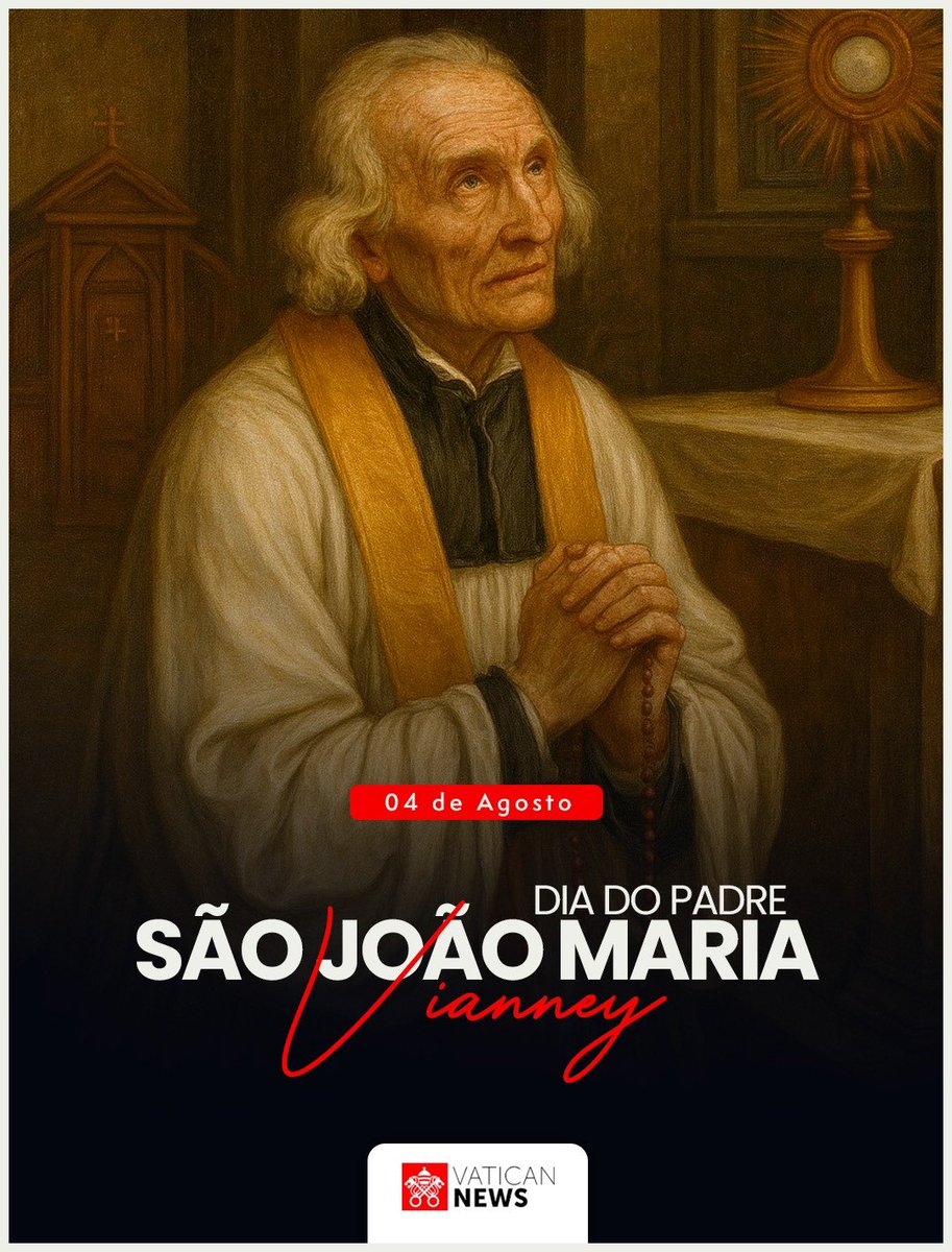 vaticannews_pt's tweet photo. "Se soubéssemos bem o que é um #padre na terra, morreríamos: não de medo, mas de amor." Esta frase de São João Maria Vianney, o Santo #CuradArs, cuja memória litúrgica celebramos hoje (04/08), resume a sua vida

🙏 São João Maria Vianney, rogai por nós! https://t.co/hXTsSo0iLa