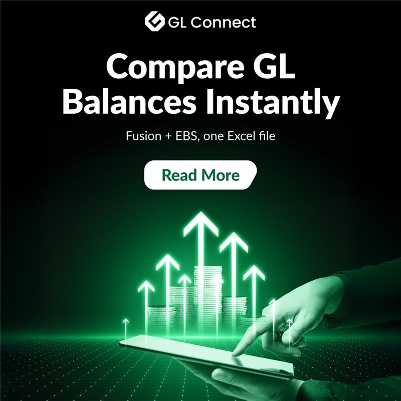 SplashBI's tweet image. Column A shows EBS.
Column B shows Fusion.
Spot the variance, click to drill.
That’s how GL Connect handles reconciliation- no more toggling or guessing.
tinyurl.com/ysbyk8t2
#OracleEBS #GLConnect #ExcelTools #FinancialAccuracy #FinanceOps #SplashBI #BusinessIntelligence