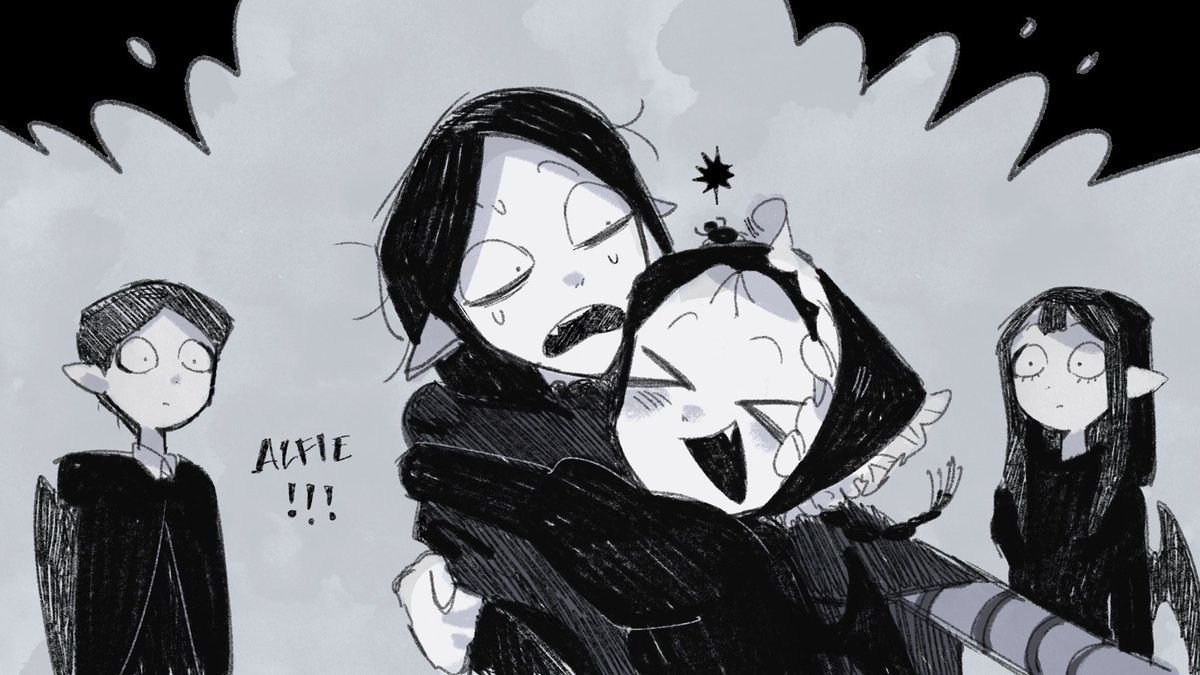 MPC_alfie's tweet image. #MPC5minievent3
วันนี้เป็นวันพบผู้ปกครอง
มีแม่ของเขาที่ตอบรับทราบเรียบร้อย แต่ว่า

“อัลฟี่!!!”
เสียงหวีดแหลมดังเข้าหู ก่อนจะมีร่างเล็กพุ่งเข้ากอดอย่างจัง

“เอลลี่ ! มาด้วยหรอ-”

“สวัสดีอัลฟี่”“สวัสดีอัลฟี่”
เสียงแฝดหญิงชายพูดพร้อมกัน
อาร์ทกับเอิร์ทเดินมามองภาพตรงหน้า 
(+)