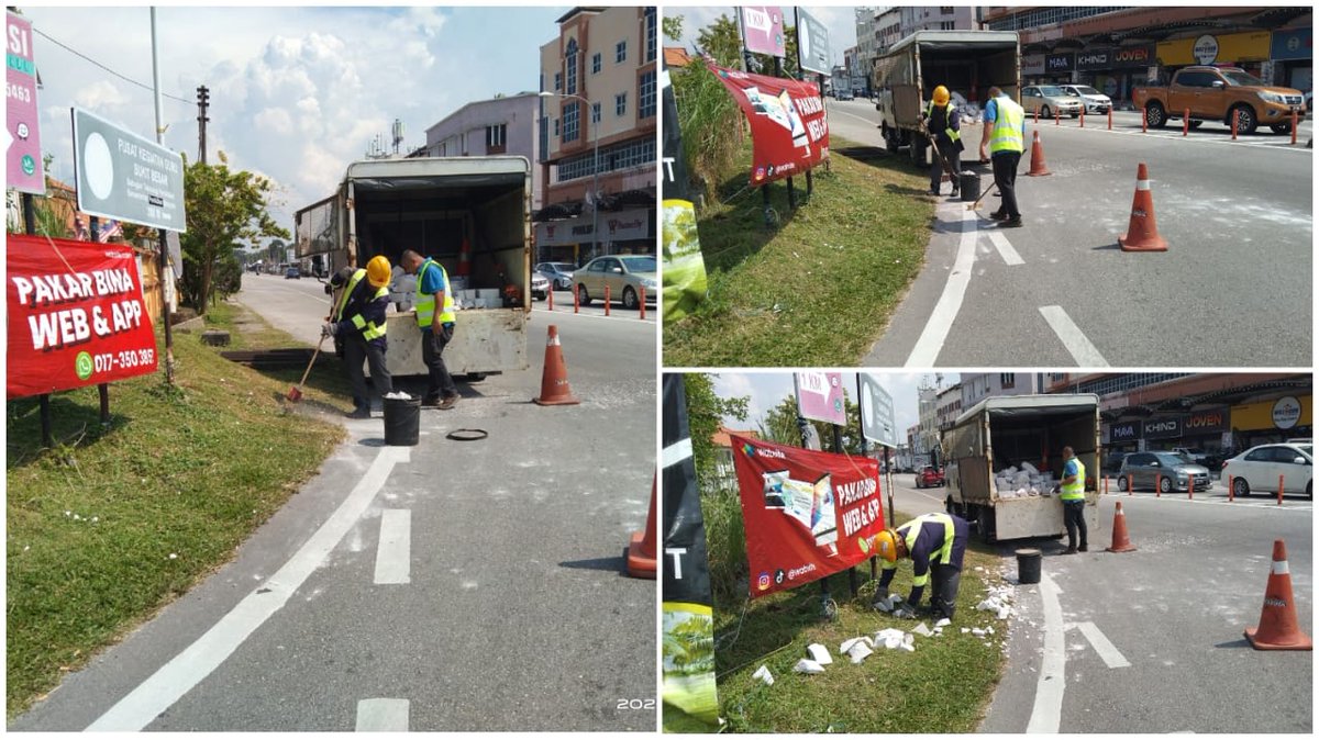 Kerja pembersihan oleh <a href="/JKR_KT/">JKR Kuala Terengganu</a> dilaksana bagi mengelakkan risiko kemalangan &amp; memastikan keselamatan pengguna jalan raya
#iamJKR 
<a href="/IPJKR_Official/">JKR Malaysia Rasmi</a>
<a href="/JKRTerengganu/">JKR Terengganu</a>
<a href="/HasliJKR/">Hasli Ibrahim (Ir. Dr.)</a>
<a href="/asharimuda/">ashari</a>