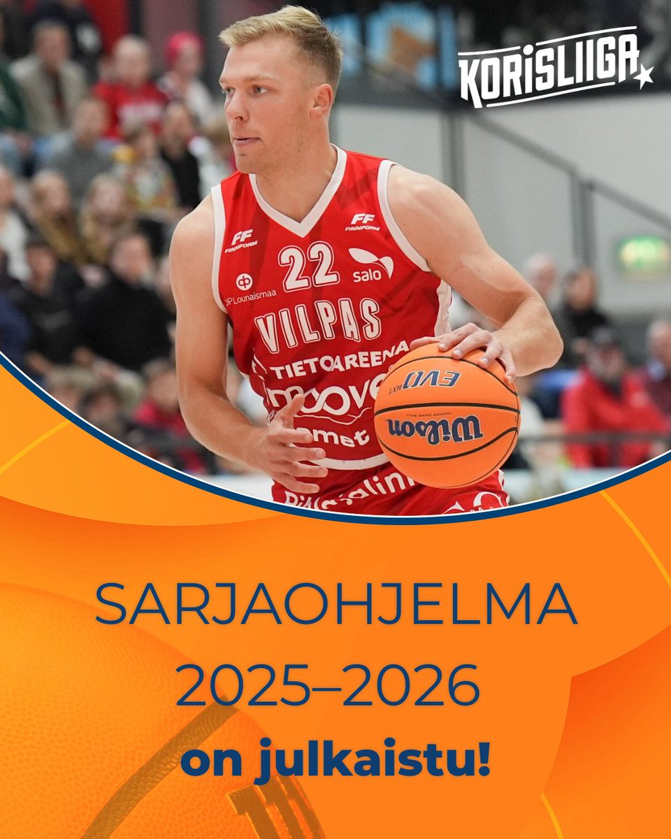 Kauden 2025–26 sarjaohjelma on nyt julkaistu!

🌐 Lue koko uutinen: basket.fi/basket/uutiset…

Heitä veikkaus kauden 2025–26 mestarista kommenteissa! 🔽✍🏻

#korisliiga
