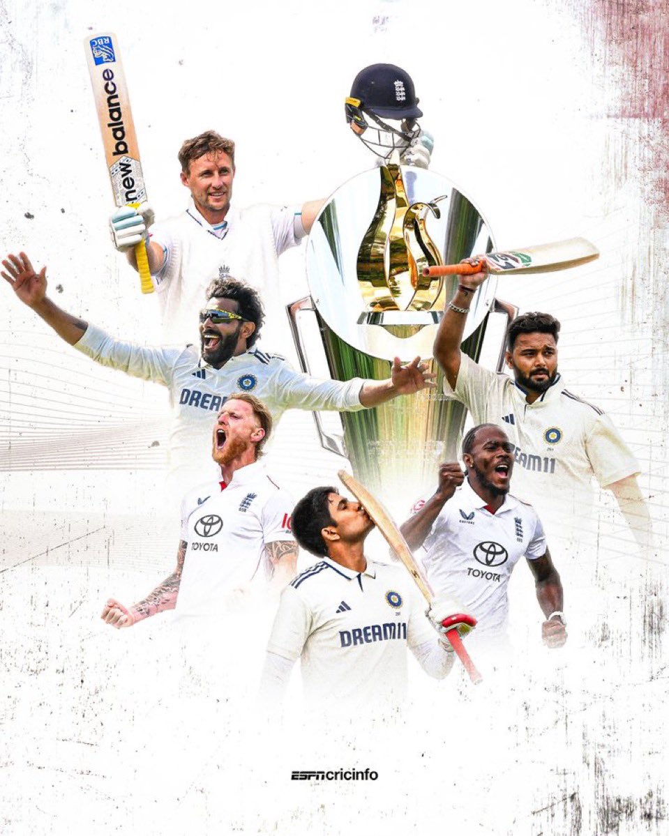 Natyunjay's tweet photo. Test cricket at it best🫶
#INDvsENG #TESTCRICKET #IndianCricketTeam #Siraj #ShubmanGill https://t.co/35zOj8quRg