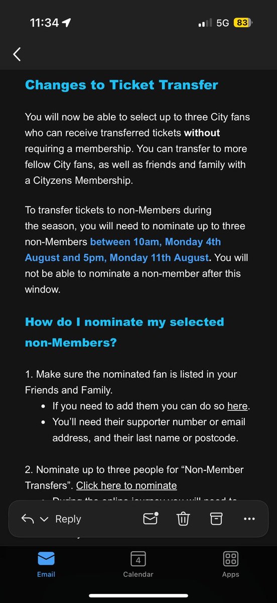 From adding unlimited friends and family often at short notice when games get moved to having to name people upfront in a very short window.