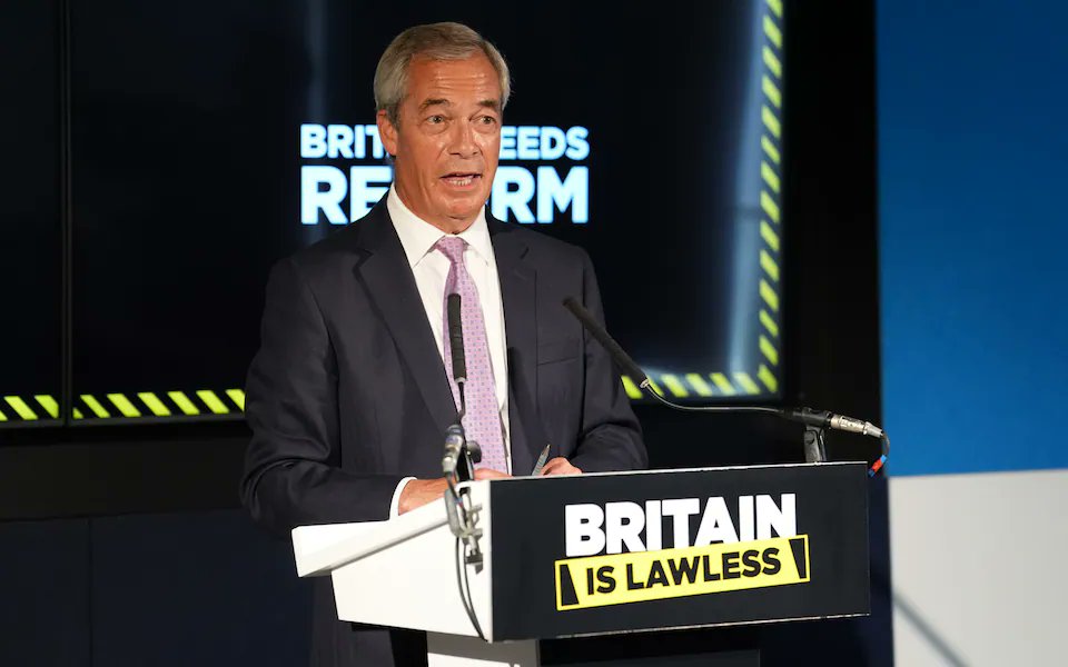 ❗️THIS WAS HUGE❗️

NIGEL'S REFORM UK PRESS CONFERENCE ON CRIME AND LAW &amp; ORDER HAS JUST ENDED.

IT WAS A HUGELY IMPORTANT EVENT AND IT'S A GAME CHANGER!

STARMER'S LABOUR PARTY WILL BE COLLAPSING VERY SOON.
