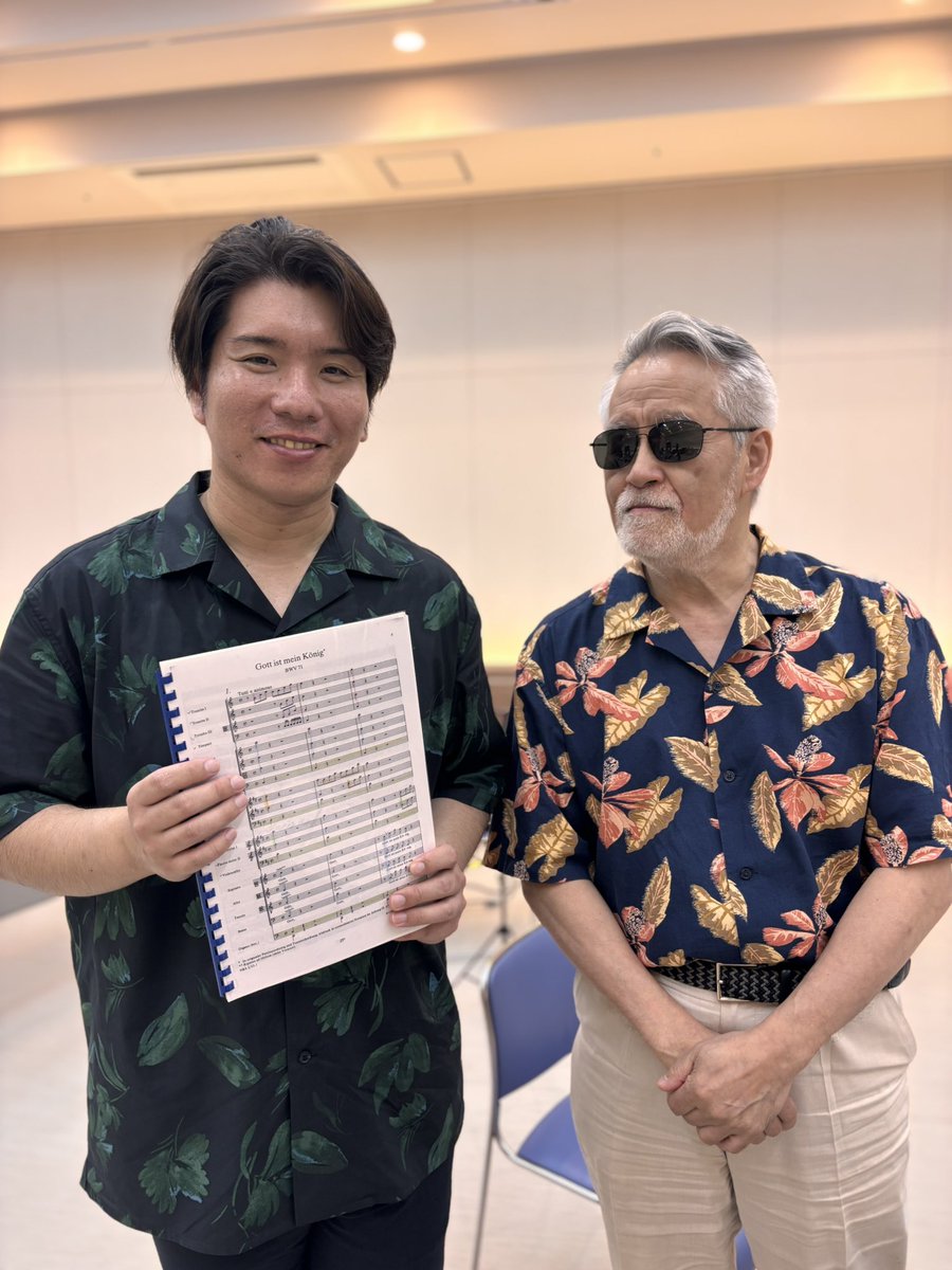 All Bach Cantatas Vol.4
本日より全体リハーサルが始まりました♪ 
総勢32名の演奏者が揃うと圧巻！

鈴木秀美先生もリハーサルを聴きにいらしてくださいました。サングラスの向こうにギラリとした眼光……👀長時間に渡りお聴きくださり、的確なアドバイスをくださいました。